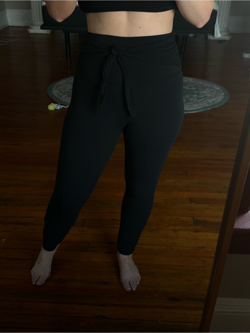 Lululemon High-Waist Tie Front Black Leggings